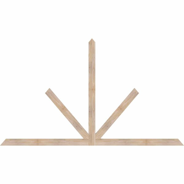 Ekena Millwork Saratoga Smooth Timber Gable Bracket, Douglas Fir, 96"W x 56"H x 1 1/2"D x 3 1/2"F, 14/12 Pitch GBW096X56X0204SAR00SDF - main